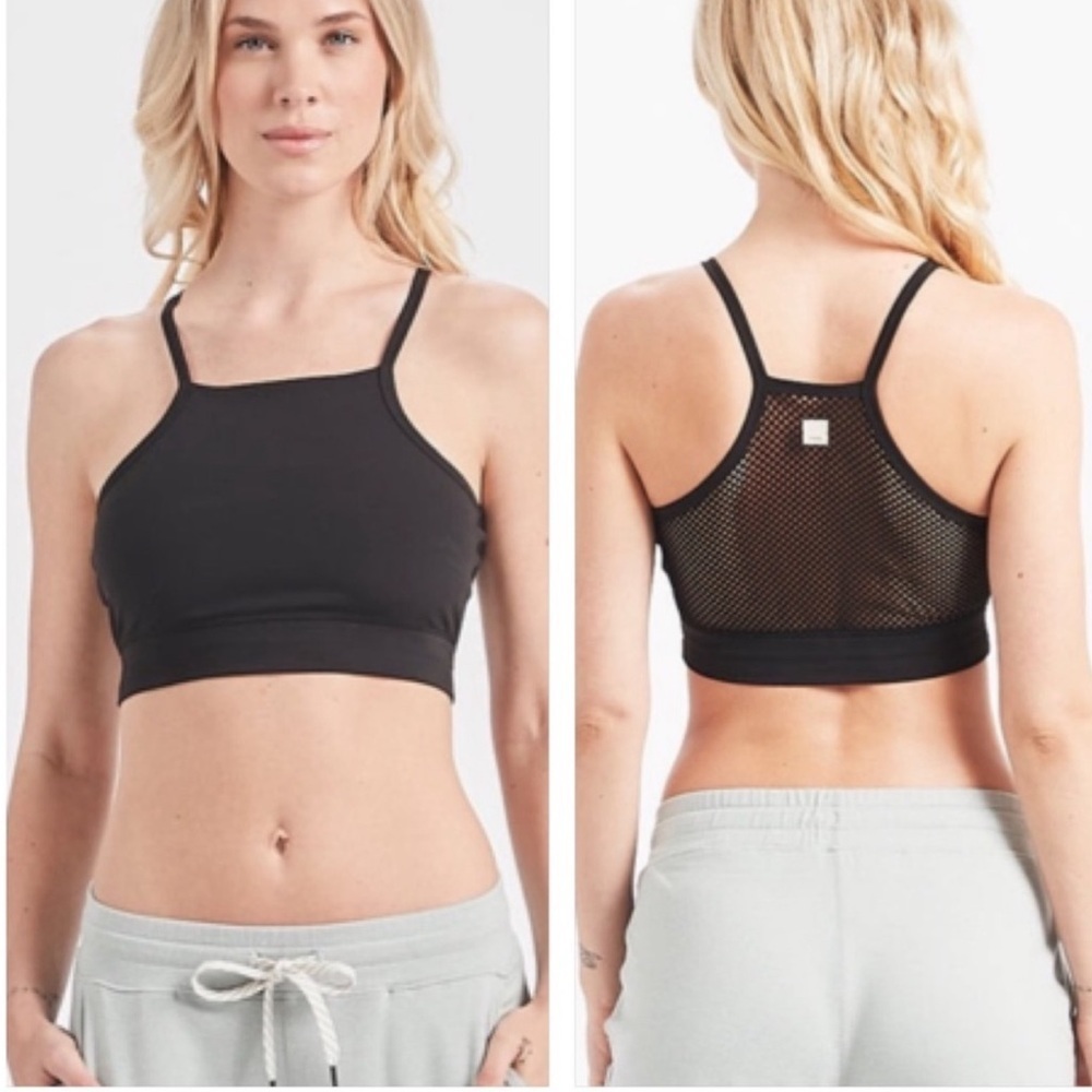 Vuori Madeline Back Mesh Sports Bra Sz M Black